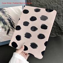1PC Pink With Black Brushstroke Dots Print Tablet Case With Pen Holder,Compatible With IPad 10.9/10.2/ Air 5th Gen/Pro11/10th/9.7/Air 2/ (7th Gen)/ (8th Gen)/ Air 4/5/ Pro 11/ 10th Generation 10.9-Inch 2022 Smart Case/ Air 13(M3 2025)/ Air 11(M3 2025)/ Air 11(M3 2025)/ 11(A16 2025),Compatible With Oppo Pad,Compatible With Huawei Matepad,Compatible With Vivo Pad,Compatible With Honor Pad,Compatible With Lenovo Xiaoxin Pad - Multicolor - View 8