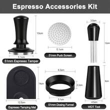 Italian Coffee Set, 51/53/58mm Tamper, Portafilter, Coffee Funnel, Espresso Coffee Accessories - Multicolor - View 6