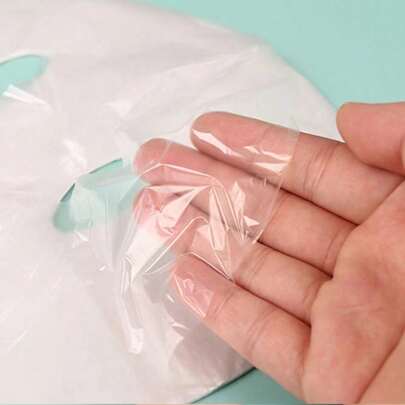100pcs/Set Facial Mask Sheets, Transparent Plastic PE Face Mask Paper, Disposable Face Sealing Mask, Essential For Beauty Skincare