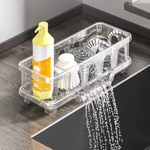 1 cái giá đựng đồ dùng nhà bếp, giá để bọt biển, xà phòng, bàn chải rửa chén, miếng cọ rửa. - Một kích cỡ phù hợp cho tất cả - Xem 9