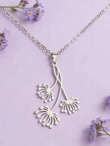 Dây chuyền hoa bồ công anh bằng thép không gỉ, trang sức thời trang dành cho phù dâu. - Bộ sưu tập Dandelion - Xem 4