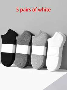 1/5/10/15/20/25/30 Pairs Men's Sports Socks, Essential Ankle Sports Socks, Soft & Lightweight, Versatile Low-Cut Ankle Socks, Women's Long Socks & Stockings, Suitable For Fitness, Autumn Wear - Multicolor - View 6