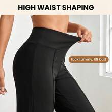 Quần thể thao cạp cao dáng rộng thoải mái, quần jogger dáng suông có túi, unisex màu đen - màu đen - Xem 3