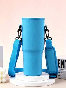 1pc 40oz Insulated Bottle Sleeve, Fits Insulated Bottles, Insulated Bottle Sleeve/Storage/Organization, Shock-Absorbing Insulated Bottle Sleeve, Car Cup Holder Protective Cover, Adjustable Shoulder Strap, Suitable For Outdoor Travel, Fitness, Daily Use, Mother's Day, Birthday Gift - Multicolor - View 14