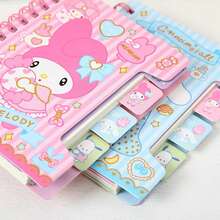 SANRIO 1本卡通三丽鸥A7笔记本，可爱便携笔记本套装，学习必备，文具用品，学习用品，完美的派对礼物，粉丝节日礼物。 - 彩色 - 查看 3
