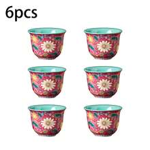 Bộ 1/2/4/6 tách trà sứ, họa tiết hoa cúc Ả Rập cổ điển, màu hồng, thích hợp sử dụng trong gia đình, tiếp khách, tiệc trà với bạn bè, tách trà đỏ kiểu Ả Rập, cũng có thể dùng làm quà tặng cho bạn bè. - Màu Hồng Tươi - Xem 7