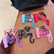 迷你運動水壺啞鈴配重片鑰匙圈掛繩包飾吊飾汽車配件小飾品 - 彩色 - 查看 2