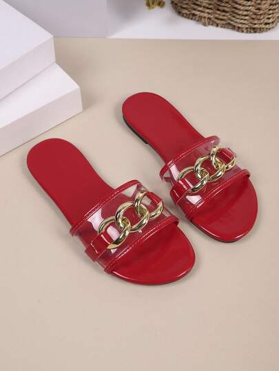 Women's Minimalist Summer Sandals, Casual Versatile Open Toe Transparent Sandals, Comfortable Flat Outdoor Holiday Sandals, Non-Slip Beach Slippers