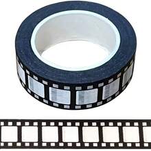 1 cuộn phim cổ điển và băng dính Washi - Thiết kế dải phim hoài cổ, băng dính Washi liền mạch, thích hợp để tự làm sổ kế hoạch, album ảnh, nhật ký và sổ tay (cuộn dài) - Nhiều màu - Xem 4