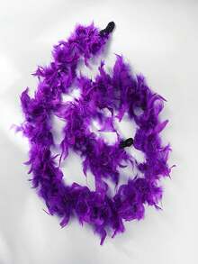 Carnival Feather Boa, Halloween Decorative Feather Scarf, Christmas Tree Ornament Feather Accessory - Multicolor - View 19