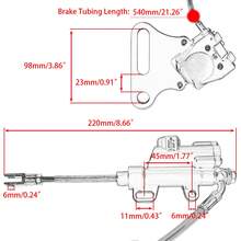 PowerMotor 15毫米摩托车液压后碟刹卡钳,适用于125cc-160cc越野摩托车改装配件 - A - 查看 10