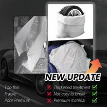 4个防撕裂轮胎罩，适用于大多数车辆，用于存放和运输汽车轮胎，防水防尘收纳袋 - 4pcs - 查看 6