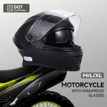New 2025 Motocross Helme For Men Women Motorcycle Helmet Four Season Motorcycle Bicycle Riding Helmet - M - 查看 1