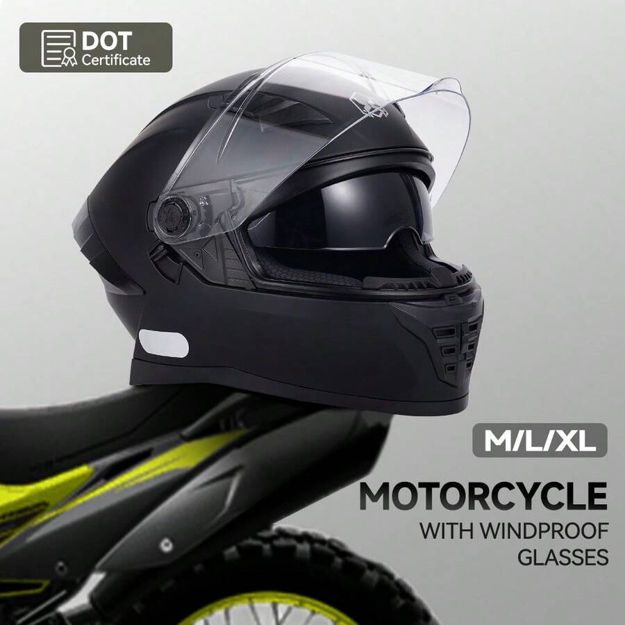 New 2025 Motocross Helme For Men Women Motorcycle Helmet Four Season Motorcycle Bicycle Riding Helmet - M - 查看 1