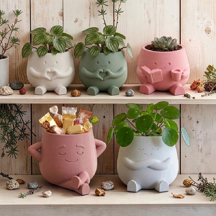 四款3D打印功能性花盆——阅读伴侣花盆、沉思花盆、宁静花盆、梦想家花盆。它们是多肉植物或绿萝的完美家园,可用作桌面笔筒,也是母亲节、生日或乔迁之喜的绝佳礼物。 - 多款式 - 查看 1