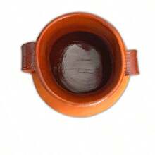 Olla de barro bola capacidad 6 litros olla mexicana tradicional chocolate frijoles cocina hogareña artesanal resistente retención calor sabor auténtico - Ver 3