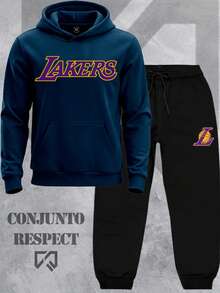 Basketball Team Sweatshirt Set - The King Lake Show Playoff - Navy Blue - View 1