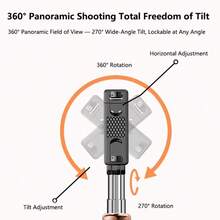 Gậy selfie Bluetooth có thể kéo dài 67 inch với chân máy gập một chạm, thích hợp cho phát trực tiếp và chụp ảnh. - C11 - Xem 6