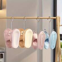 Bộ 2 giá phơi giày đa năng bằng thép không gỉ, giá phơi giày ban công, móc phơi giày không cần khoan, giá phơi giày di động dùng trong nhà. - Bạc - Xem 4