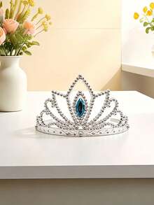 Princess Tiara Headband, Birthday Party Costume Headpiece, Holiday Event Performance Headwear - Silver - View 2