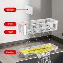 1 cái giá đựng đồ dùng nhà bếp, giá để bọt biển, xà phòng, bàn chải rửa chén, miếng cọ rửa. - Một kích cỡ phù hợp cho tất cả - Xem 4