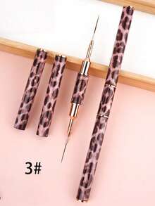 1pc Leopard Print Nail Art Dual-Ended Liner Pen - Multicolor - View 15