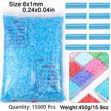 15000颗玻璃珠，小米珠，DIY珠宝制作玻璃珠，发夹流苏，手链，头饰，耳环，工艺串珠材料 - diy玻璃小米珠 - 查看 19