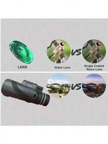 10x42 Black Standard Monocular Telescope Kit, Includes Phone Clip And Tripod, HD Monocular Telescope Suitable For Birdwatching Magnification, Compatible With Most Android Phones - A - View 8