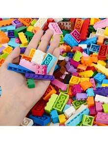 500/1000 Pcs Creative Building Block Set - Classic City Building Blocks Toy - Educational Puzzle DIY Assembly Toy, Easter/Christmas/Halloween Gift - Multicolor - View 10