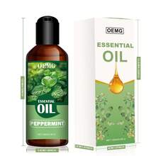 30ml/100ml Peppermint Essential Oil, Gentle And Long-Lasting Plant Fragrance, Suitable For Face, Hair And Body, Can Be Used In Diffusers And Massage, Portable Bottle, Perfect For Home, Car And Travel, Ideal Holiday Gift - Mint - View 2