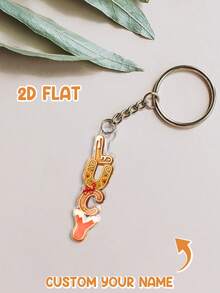 Llavero acrílico personalizado, llavero con inicial personalizada, colgante de llavero plano transparente 2D, regalo del Día de la Madre para mamá, hija, hijo, accesorio con inicial - Como se muestra - Ver 8