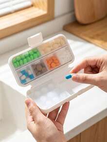 Hộp đựng thuốc người lớn 8 ngăn dày dặn, khóa an toàn, chống bụi, kín đáo, thích hợp cho các chuyến bay, du lịch, bộ dụng cụ y tế, cắm trại, ký túc xá, kỳ nghỉ. - Nhiều màu - Xem 16