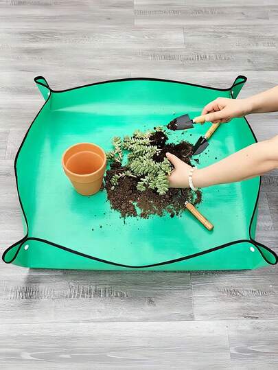 1pc 20"/26" PE Plant Mat, Waterproof Transplanting Mat, Succulent Potting Replacement Mat, Seedling Transplanting Mat, Pet Grooming Storage Mat, Foldable, Indoor Outdoor Portable Gardening Mat