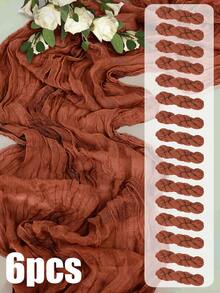 Sage Green Cheesecloth Table Runner 120 Inch Boho Gauze Table Runners, Rustic Sheer Cheese Cloth Table Runners For Wedding, Baby Shower, Birthday Party, Home Decor - Multicolor - View 27