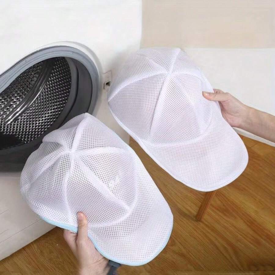 Bộ giặt mũ 1/2 túi, túi vệ sinh mũ có lưới, túi giặt mũ + giá đỡ, dụng cụ vệ sinh mũ bền, máy giặt mũ dùng cho máy giặt, giá đỡ mũ có thể tháo rời, phụ kiện vệ sinh mũ lưỡi trai/bảo vệ mũ, thích hợp để làm sạch nhiều loại mũ, bảo vệ mũ mỏng manh khỏi hư hại - lý tưởng cho người đam mê thể thao và chăm sóc giặt ủi, phụ kiện giặt ủi, bảo dưỡng mũ. - A - Xem 1