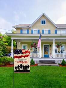 1pc, Vibrant Patriotic Veterans American Garden Flag - Double Sided, Durable Polyester, Weather-Resistant, Easy To Install - Home, Yard, And Outdoor Decoration - A - Xem 7