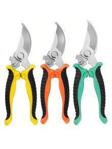 Pruning Shears, Multi-Functional Gardening Scissors, Non-Slip, Labor-Saving, Manual Pruning Shears, Gardening Pruning Scissors, Professional Grade, Ergonomic Non-Slip Handle, Labor-Saving High-Tension Spring, Gardening - Multicolor - View 2