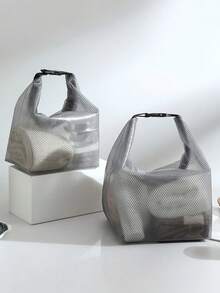 Bolsa de malla portátil para ducha con diseño de asa, bolsa impermeable para artículos húmedos, adecuada para trajes de baño y toallas de mujeres y hombres, 1 pieza bolsa de aseo de viaje, bolsa de playa, caja organizadora de cosméticos, ideal para viajes, gimnasio, camping, dormitorio, playa, uso en baño, bolsa de aseo esencial para el hogar y regreso a la escuela, bolsa de ducha, bolsa impermeable, caja de almacenamiento de gran capacidad, esencial de viaje, esencial de viaje para mujeres, esencial de viaje en crucero, esencial de vacaciones, suministros de viaje - Multicolor - Ver 8