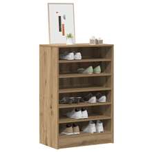 Scarpiera Rovere Artigianale 60x35x92 cm in Legno Multistrato - Marrone - Visualizzare 3