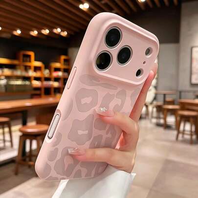 猎豹纹时尚粉色豹纹手机壳，兼容 17 Pro Max/17 Pro/16 Pro Max/16 Pro/15 Pro Max/11 Pro/12 Pro/13 Pro/14 Pro Max/12 Pro/13 Pro/14 Pro Max，全包防摔软壳，简约创意