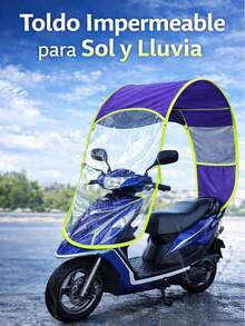 Toldo Protector para Motocicleta – Protección Contra Sol y Lluvia - Azul - Ver 7