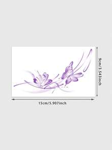 1 Tattoo Sticker, Ethereal Watercolor Dyed Purple Butterfly, Temporary Tattoo Sticker, Washable, PVC, Disposable, Waterproof And Sweatproof For Arms, Waist, Abdomen, Back, Legs, Non-Reflective, Realistic Tattoo, Suitable For People, Daily Use, Lasts 3-5 Days - Purple - View 2