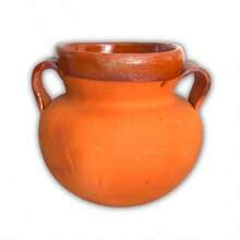 Olla de barro bola capacidad 6 litros olla mexicana tradicional chocolate frijoles cocina hogareña artesanal resistente retención calor sabor auténtico - Ver 2