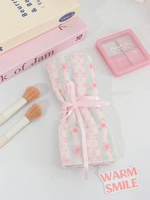 1件/套 碎花灯芯绒材质 便携可爱女士化妆刷收纳袋 眉笔收纳袋 口红收纳袋 大容量化妆包 护肤品收纳袋 多功能收纳包，可收纳化妆刷、眉笔、口红、润唇油、指甲油、化妆品、首饰、小物件 伴娘礼物 生日礼物 送朋友的礼物 情人节礼物 旅行必备 邮轮必备 通勤必备 - 彩色 - 查看 13