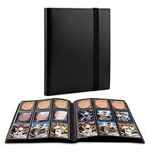 Card Binder, 9 Pocket Trading Card Album Folder,20 Pages, 360 Card Capacity Sports Card Binder, Premium Card Binders Compatible With MTG, TCG, Baseball Cards (Black) - Black - View 1