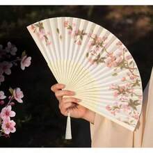 1-24pcs Folding Fans For Women, Handmade Fans, Handheld Fans, Fashion Accessories, Portable Mini Electric Fans, Retro Folding Fans, Tassel Bamboo Fans, Hawthorn Fans, Bamboo Fans, Painting Fans, Foldable Hand Fans, Wedding Fans, Party Fans, Decorative Fans, Elegant Casual Style, Mother's Day Gift, Birthday Gift, Back To School Gift, Graduation Gift, Wedding Gift, Creative Present - Mixed - View 4