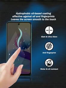5片裝磨砂防窺陶瓷膜防眩光防指紋手機螢幕保護貼，適用 17 16 Pro Max / Galaxy S26 A57 / 15T Poco X6 X7 X5 / Redmi 14C 13C Note 13 14 4G 5G Pro，辦公地鐵隱私防窺全螢幕防爆防刮保護膜 - 黑色 - 查看 6