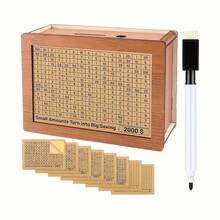 Vintage Money Saving Box, Cash Vault Saving Jar With Target Amount & Number Counter, Money Bank Savings Challenge Box For Adults, 10000 US Dollars Capacity - 光色彩 - 查看 8