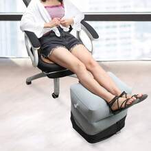 Dieser dreistufige, höhenverstellbare, aufblasbare Fußhocker eignet sich ideal als Reise-Fußstütze für Flugzeug, Auto und Zug. Dank seiner ergonomischen Beinauflage ist er auch für Büro, Wohnzimmer und Schlafzimmer geeignet. Er lässt sich platzsparend zusammenfalten und ist komfortabel, tragbar und perfekt für lange Reisen. - Grau - Übersicht 8
