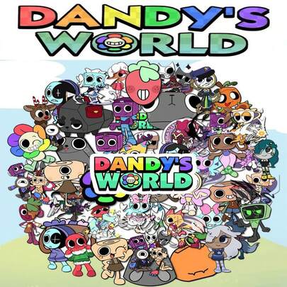 55pcs Dandy World Cartoon Stickers, Creative Decorative Cute Phone Stickers, Suitable For Boys And Girls